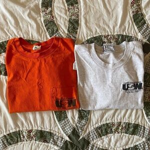 Bundle of 2 VTG Steelworkers Union Tee Shirts Size Large